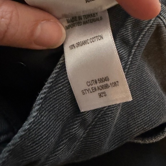 AGOLDE 90s Mid Rise Loose Jeans Womens 27 Black Distressed Straight Leg Grunge - Picture 7 of 9